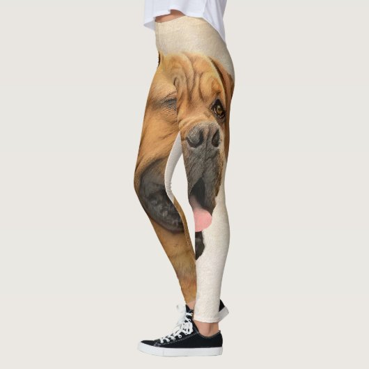 Dogue de Bordeaux Malerei - Niedliche Original Dog Leggings (Links)