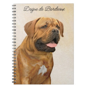 Dogue de Bordeaux Malerei - Niedliche Original Dog Notizblock
