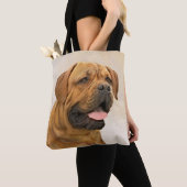 Dogue de Bordeaux Malerei - Niedliche Original Dog Tasche (Von Nahem)