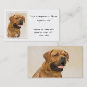 Dogue de Bordeaux Malerei - Niedliche Original Dog Visitenkarte (Vorne/Hinten)