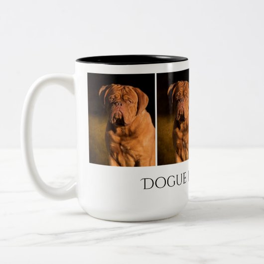 Dogue de Bordeaux Mug Zweifarbige Tasse (Links)
