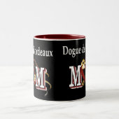 dogue de bordeaux Mutterngeschenke Zweifarbige Tasse (Mittel)