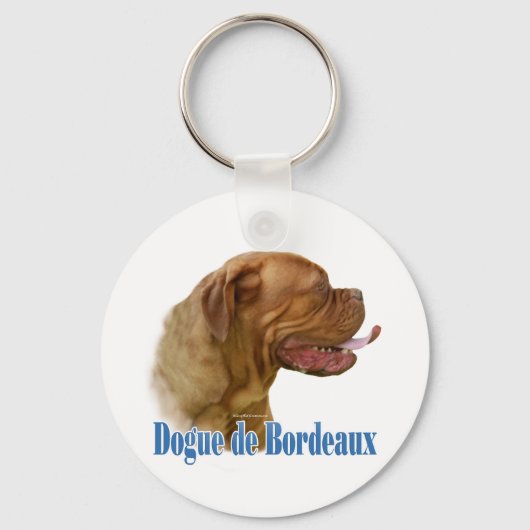 Dogue de Bordeaux Name Schlüsselanhänger (Vorderseite)