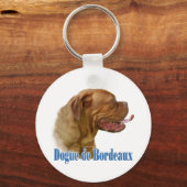Dogue de Bordeaux Name Schlüsselanhänger (Vorderseite)