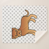 Dogue De Bordeaux Niedlicher Cartoon Dog Sherpadecke (Vorderseite (Horizontal))