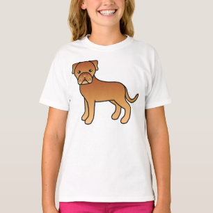 Dogue De Bordeaux Niedlicher Cartoon Dog T-Shirt