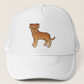 Dogue De Bordeaux Niedlicher Cartoon Dog Truckerkappe (Vorderseite)