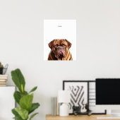 Dogue De Bordeaux Personalisiert Print Poster (Heimbüro)