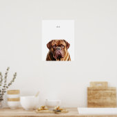 Dogue De Bordeaux Personalisiert Print Poster (Küche)