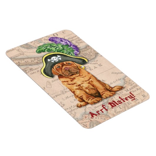 Dogue de Bordeaux Pirate Magnet (Rechte Seite)