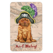 Dogue de Bordeaux Pirate Magnet (Vertikal)