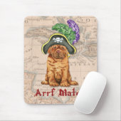 Dogue de Bordeaux Pirate Mouse Pad Mousepad (Mit Mouse)