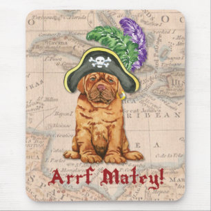 Dogue de Bordeaux Pirate Mouse Pad Mousepad