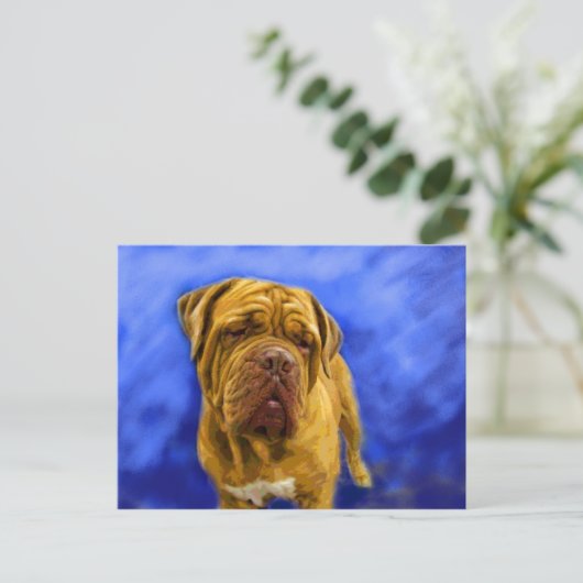 Dogue de Bordeaux Postkarten (Stehend Vorderseite)