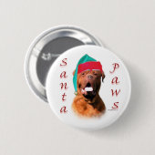 Dogue de Bordeaux Santa Paws Button (Vorne & Hinten)