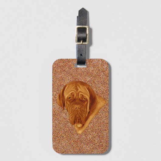 Dogue de Bordeaux Sooky Face Dog, Gepäckanhänger (Vorderseite Vertikal)