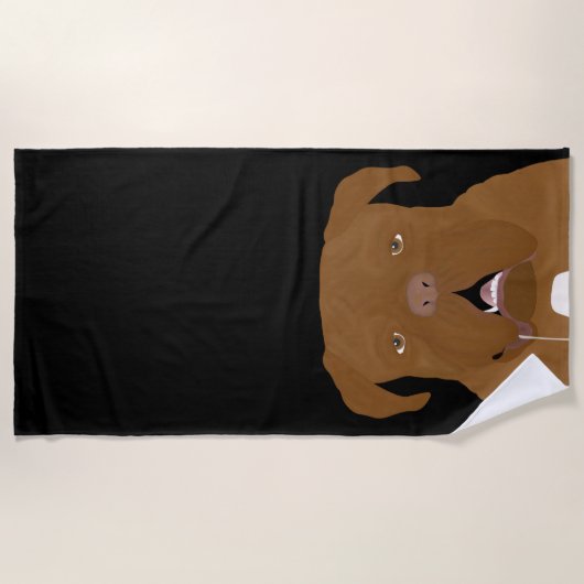 Dogue de Bordeaux Strandtuch (Vorderseite)