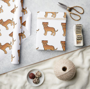 Dogue De Bordeaux Süßes Cartoon-Hund-Muster Geschenkpapier