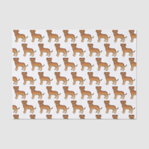 Dogue De Bordeaux Süßes Cartoon-Hund-Muster Seidenpapier