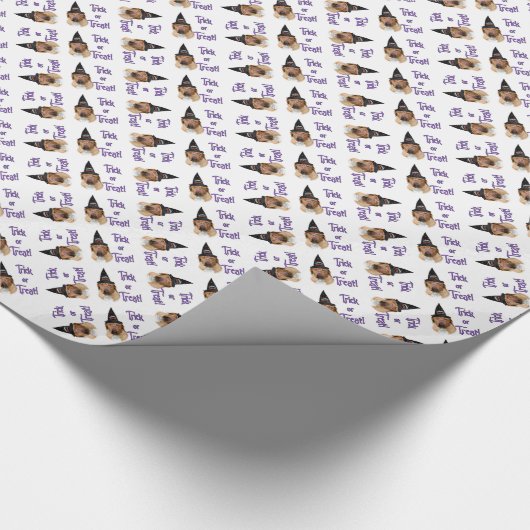 Dogue de Bordeaux Trick Geschenkpapier (Ecke)