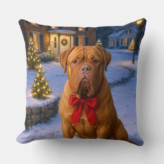 Dogue de Bordeaux Urlaub  Kissen (Vorderseite)