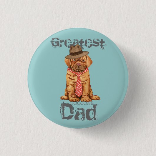 Dogue de Bordeaux Vater Button (Vorderseite)