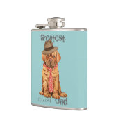 Dogue de Bordeaux Vater Flachmann (Links)