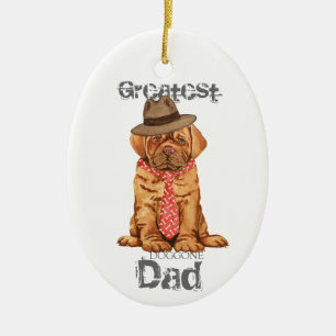Dogue de Bordeaux Vater Keramik Keramik Ornament