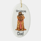 Dogue de Bordeaux Vater Keramik Ornament (Rechts)