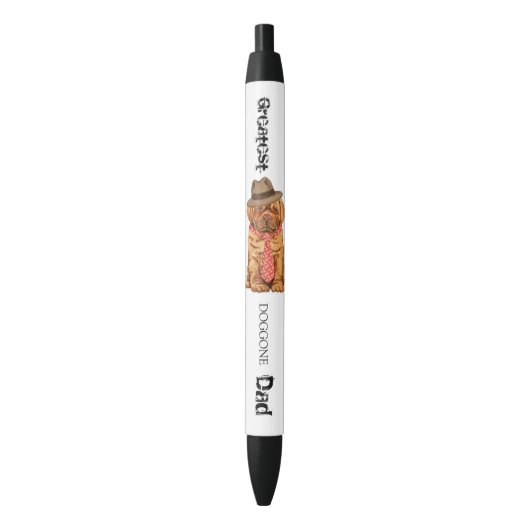 Dogue de Bordeaux Vater Kugelschreiber (Vorderseite Vertikal)