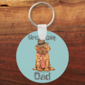 Dogue de Bordeaux Vater Schlüsselanhänger (Vorderseite)