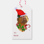 Dogue de Bordeaux Weihnachten Geschenkanhänger (Vorderseite)