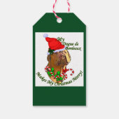 Dogue de Bordeaux Weihnachten Geschenkanhänger (Rückseite)