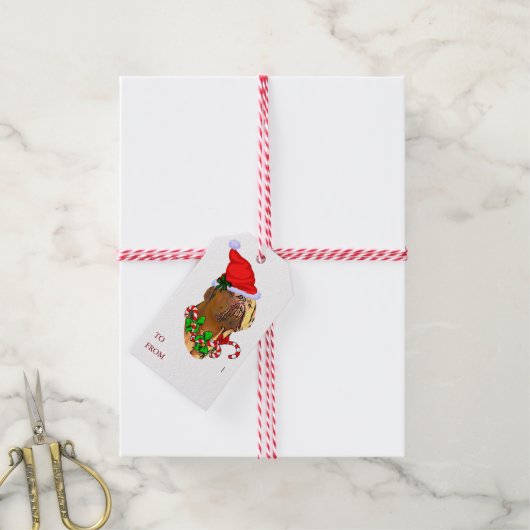 Dogue de Bordeaux Weihnachten Geschenkanhänger (Mit Garn)
