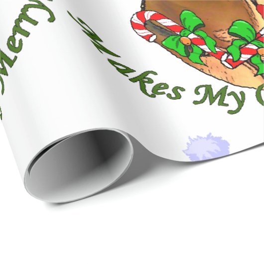Dogue de Bordeaux Weihnachten Geschenkpapier (Rolleneckpunkt)