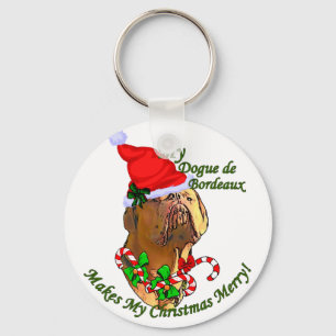 Dogue de Bordeaux Weihnachtsgeschenke Schlüsselanhänger