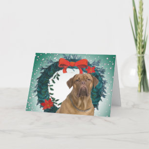 Dogue De BordeauxChristmas Gift Cards Feiertagskarte