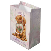 Dogue Herz-Mama Mittlere Geschenktüte (Vorderseite Schrägansicht)