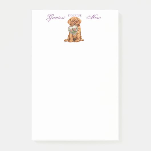 Dogue Herz-Mama Post-it Klebezettel (Vorderseite)