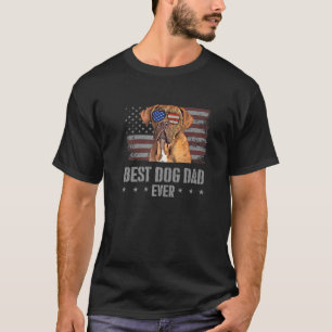 Dogues De Bordeaux Bester Vater Hund je Retro USA  T-Shirt