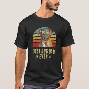 Dogues De Bordeaux Bester Vater je Retro Sonnenunt T-Shirt