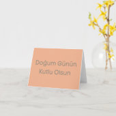 Doğum günün kutlu olsun, Türkischer Geburtstag Karte (Gelbe Blume)