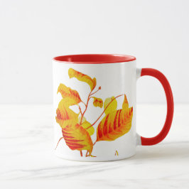 Dogwood-Blätter auf Combo-Tasse Tasse