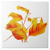 Dogwood-Blätter auf der Keramik Tile Fliese (Vorderseite)