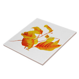 Dogwood-Blätter auf der Keramik Tile Fliese