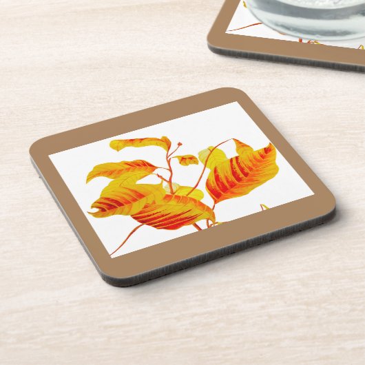 Dogwood-Blätter auf Untersetzer (Linke Seite)