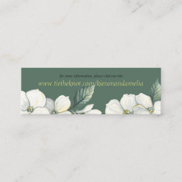 Dogwood Blooms Wedding Website Card Mini Visitenkarte