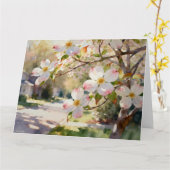 Dogwood Blossoms Study C In Watercolor Karte (Gelbe Blume)