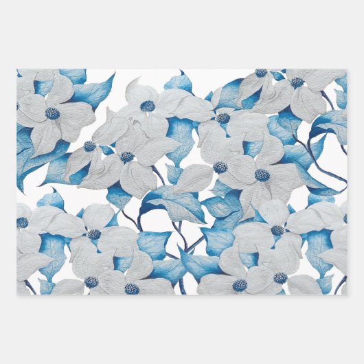 Dogwood-Blume auf einem Wrapping Paper-Set Geschenkpapier Set (Vorderseite 3)