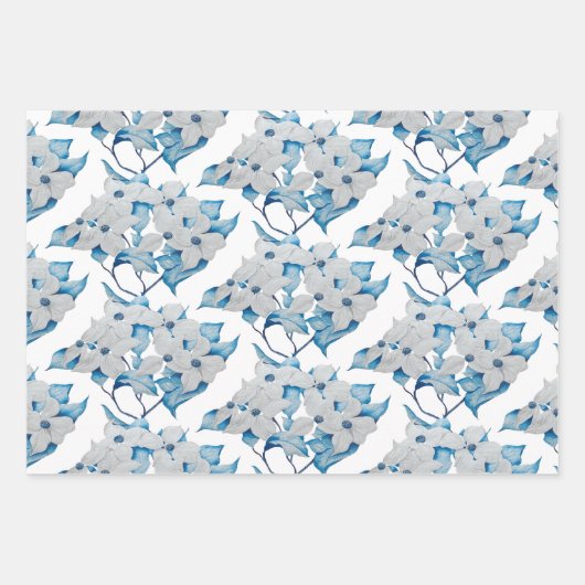 Dogwood-Blume auf einem Wrapping Paper-Set Geschenkpapier Set (Vorderseite 2)